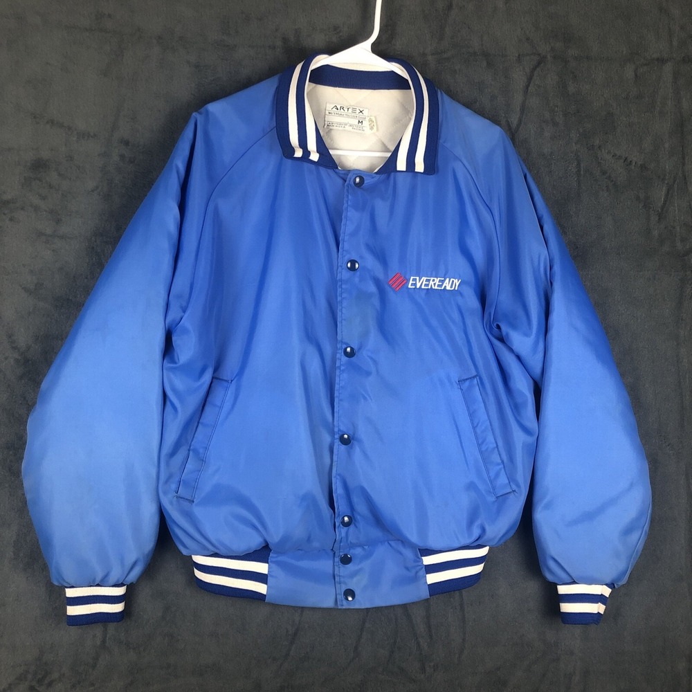 Artex Eveready  Batteries Size Medium Satin Vintage 80's Jacket- Made in USA